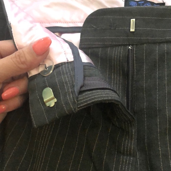 Grey Pink Striped Dress Pants - Picture 4 of 4